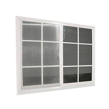 Ventana francesa blanca de aluminio 1x1m