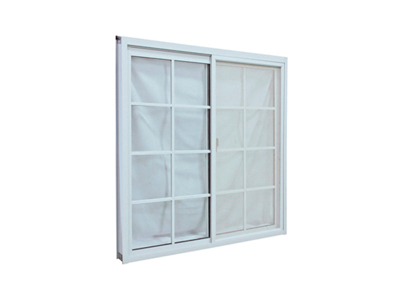 Ventana francesa blanca de aluminio 1.2 x 1 mts