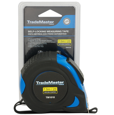 Cinta Métrica con Freno Automático Trademaster de 7.5 Metros x 1\"