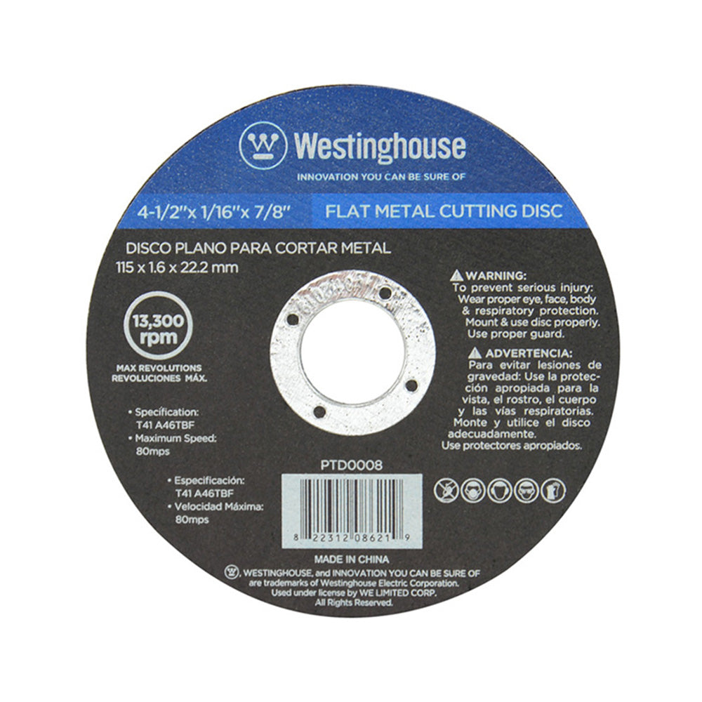 Disco Plano Westinghouse de 4-1/2\