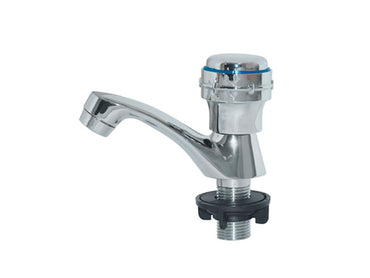 Llave para Lavamanos Cromada Sencilla de 1/4\" con copa de Metal Aquatek